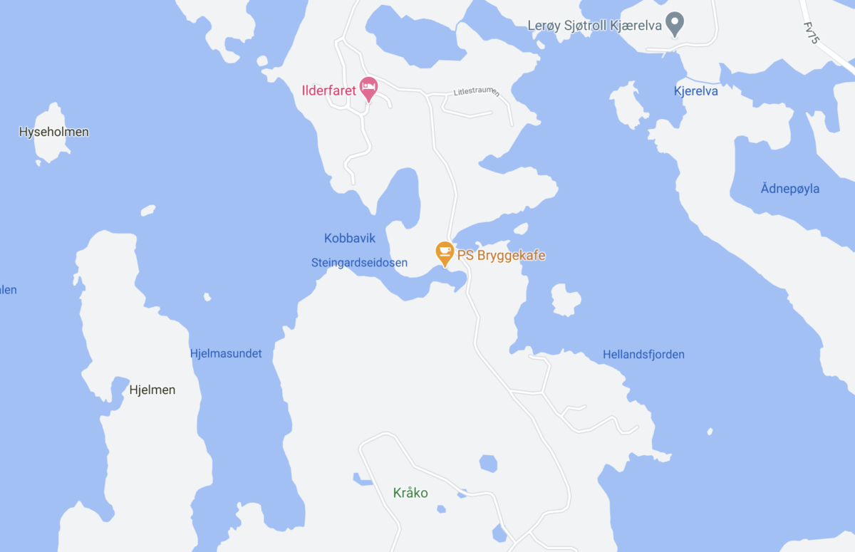 Kråko på Google maps